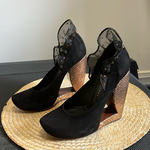 Marc Jacobs Vintage Coquette Girl Wedge Shoes Size 37 - Picture 15 of 15